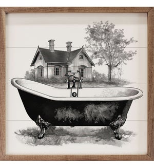 Black Country Tub With House White